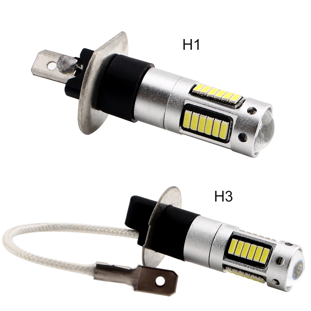 YM E Bright 1 шт. светодиодный противотуманный светильник фары H1 H3 4014 30 для SMD стайлинга