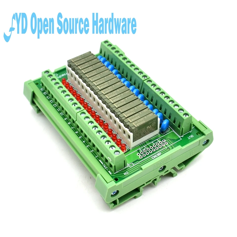 

16 channel relay combination relay module module PLC amplifier board TNKP1A-1624 5v or 12v or 24v