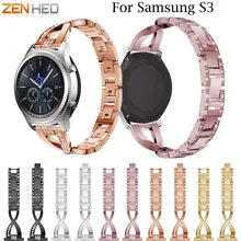 22 мм Нержавеющая сталь ремешок для наручных часов для samsung Шестерни S3 ремешок для Шестерни S3 классические часы-браслет с браслет со стразами на ремешке