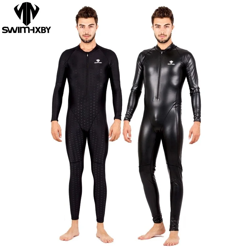 HBXY swimsuit swimwear men full one piece professional swimsuits mens