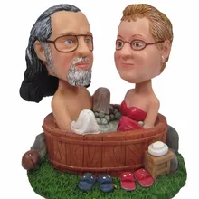 Персонализированная кукла с качающейся головой, имеющая ванну свадебное Подарочное свадебное украшение статуэтки на заказ кукла