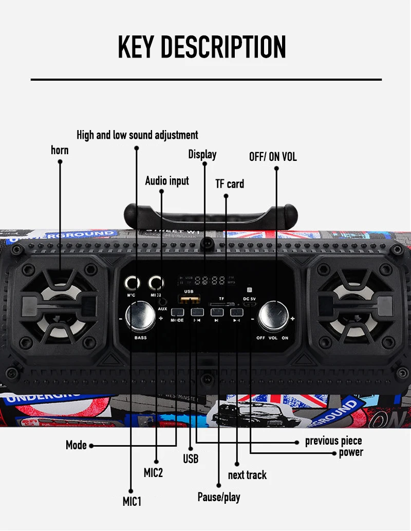 Hifi портативный bluetooth динамик fm-радио движение КТВ 3D Звуковая система звуковая панель сабвуфер Портативная колонка bluetooth динамик fm-радио