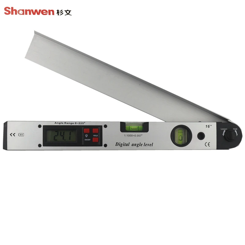 400mm 16 inches Digital Angel Level Electronic Protractor Angle Measurement Bubble Level Inclinometer Digital Angel Finder