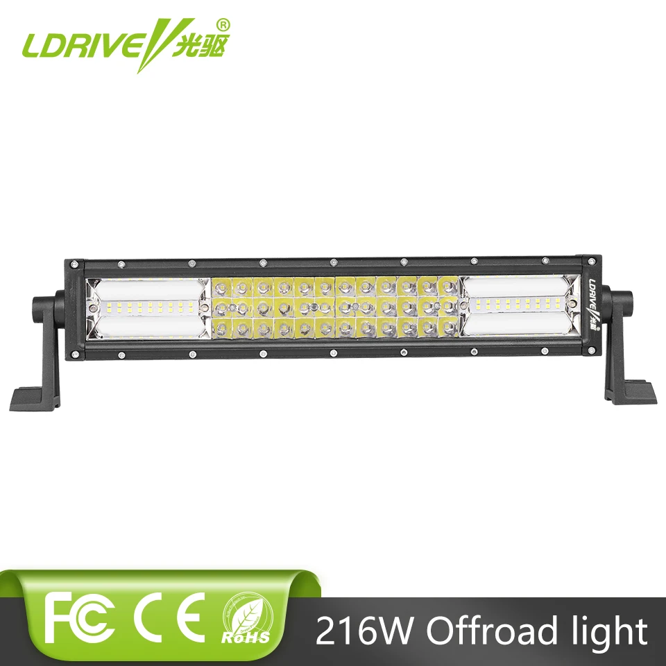 

LDRIVE 16" 216W 6000K Pure White Combo Beam LED Work Light Bar Offroad Driving Lamp for Jeep Truck SUV ATV 4x4 4WD Boat 12V 24V