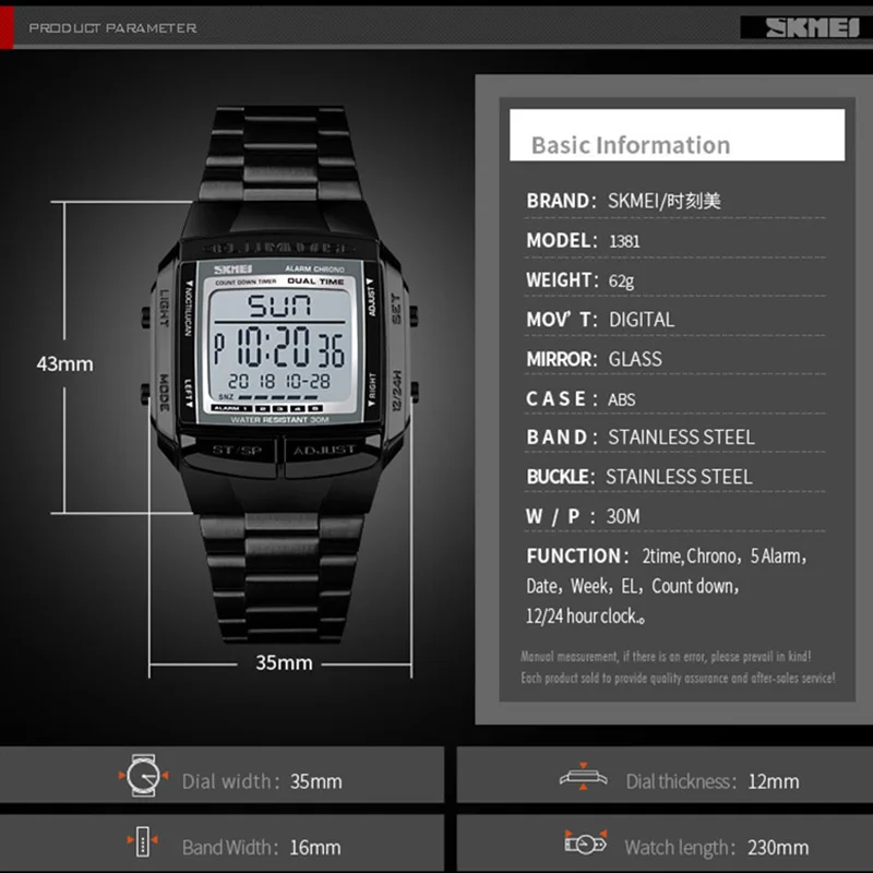 Sports Watches Men Top Brand Luxury Waterproof LED Mens Watches Male Electronic Digital Watch Men Clock Relogio Masculino SKMEI