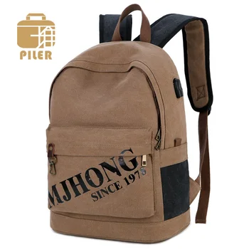 

Brand Men Canvas Backpack College Student School Bags for Teenager Casual Vintage Laptop Travel Backpacks Male Casual Rucksack