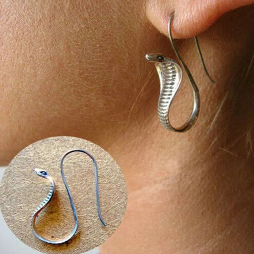 

2019 New Punk Vintage Design Geometric Snake Drop Earrings Exaggeration Dangle Earrings for Women Fashion Jewelry Gift