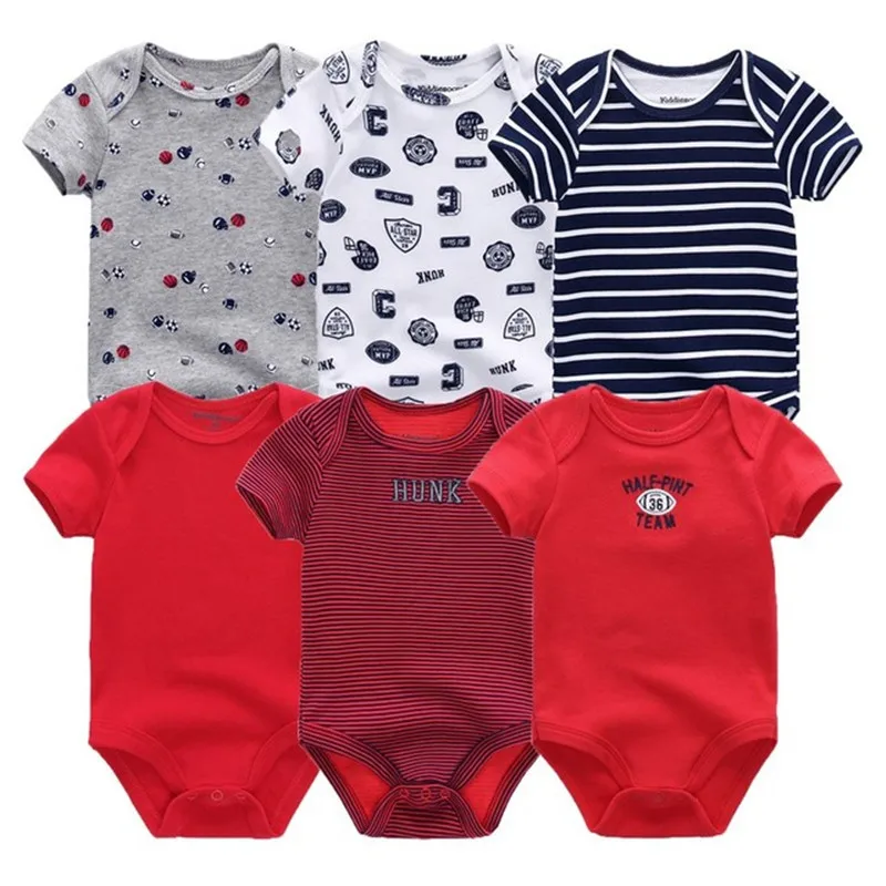 Детская одежда, Одежда для новорожденных, 6 предметов, одежда для маленьких мальчиков, Комбинезоны из хлопка, комплекты одежды для новорожденных с короткими рукавами для малышей 0-12 месяцев - Цвет: boys clothes6021