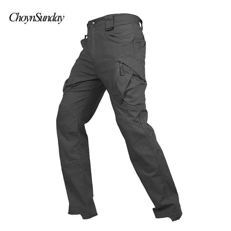 Бренд ChoynSunday, тактические брюки-карго, мужские армейские военные штаны, хлопковые брюки с несколькими карманами, эластичные мужские повседневные брюки