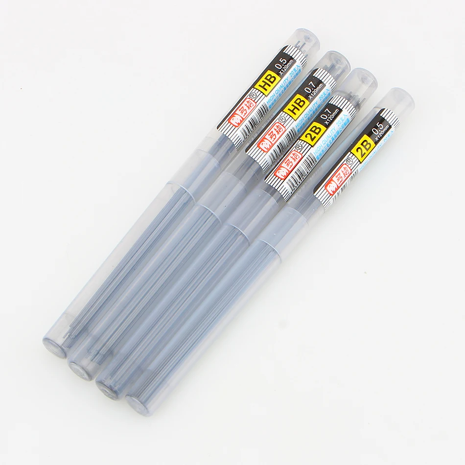 4 шт./лот карандаш Материал Escolar Infantil привести пополнения трубки стиль высокое качество 0,5 мм/0,7 автоматический карандаш для механической