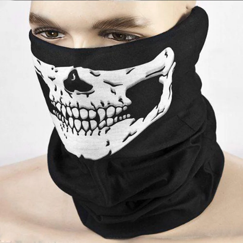 

Seamless Outdoor Utility Vehicle Halloween Skull Mask Warm Magic Turban Windproof Dust Riding Mask Sunscreen Hooded Collar