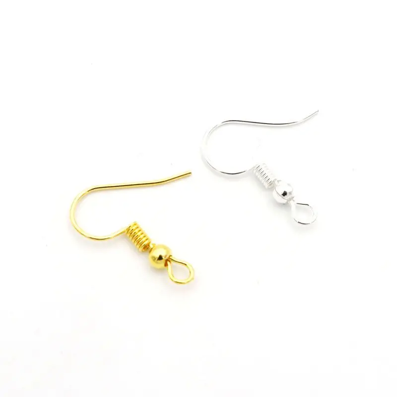 

100pcs Metal Silver Gold Earring Hooks Ear Wire Hook For Earring Jewelry Findling HandMaking Diy HandWork Accessories Wholesale