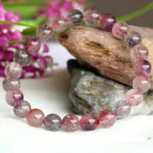 Высокое качество натурального разноцветный микс супер семь 7 отделка стрейч браслет с круглыми бусинами, которая проигрывает мелодии из камня 8 мм