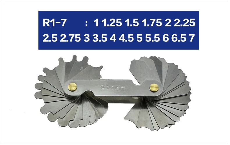 4 шт. набор датчиков радиуса R0.3-1.5/R1-7mm/R7.5-15 мм/R15.5-25 мм R1-6.5 из нержавеющей стали 7-14,5 15-25 26-80 вогнутые выпуклые дуговые инструменты