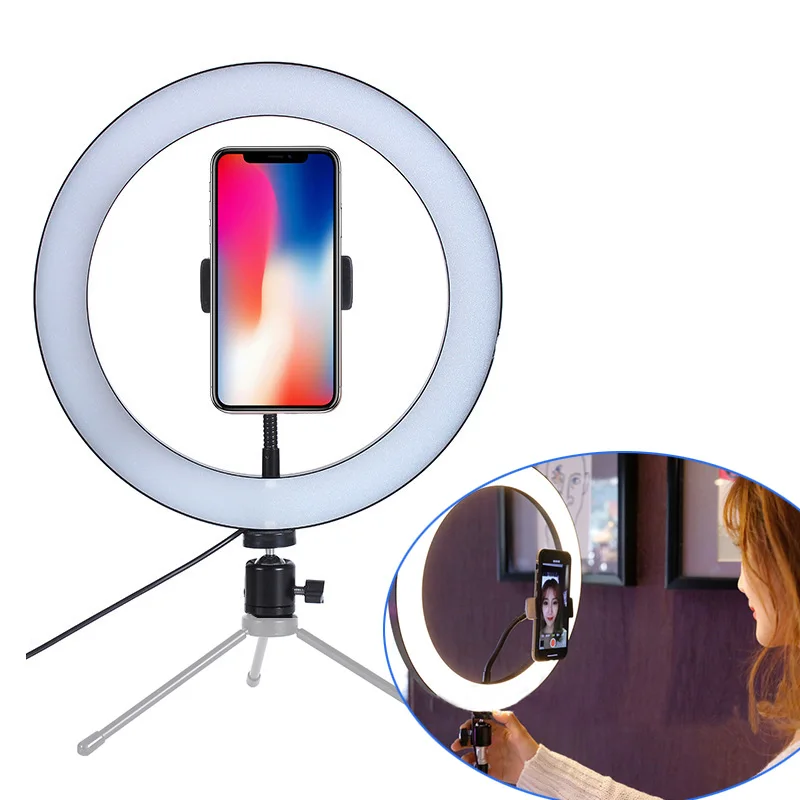 New LED Ring Flash Lights with Holder for Iphone Xiaomi Huawei Samsung
