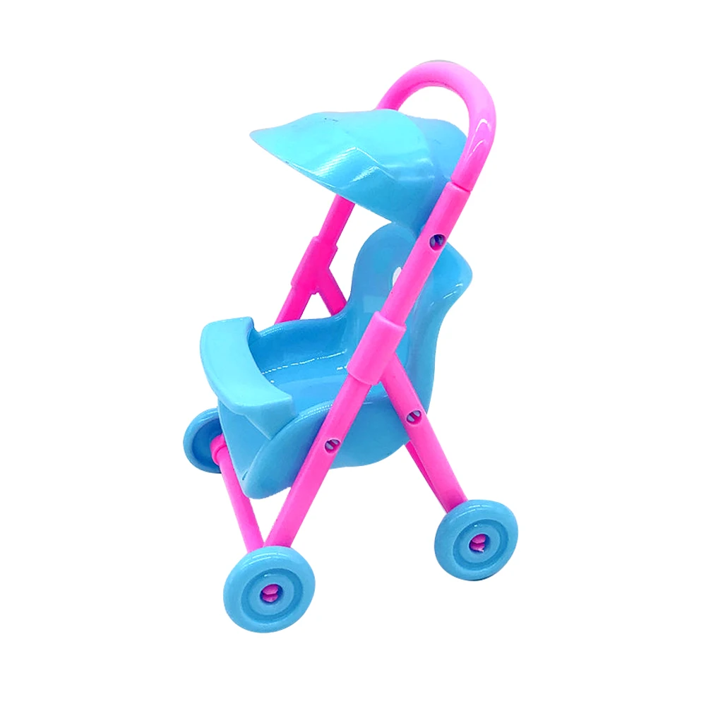 

2019 fashion cute new barbies princess doll plastic baby stroller simulation mini children's interactive doll accessories