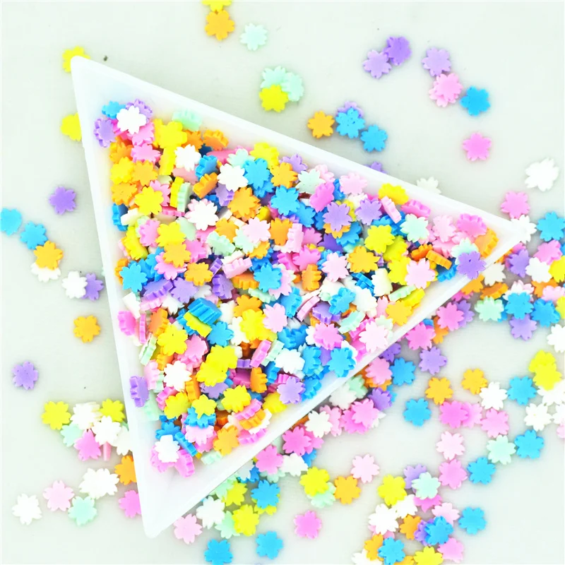 

10 gram/Pack Polymer Clay Slice 6mm Flower Shape Embellishment Decoration Materials, DIY Jewelry Filling MaterialsFree Shipping