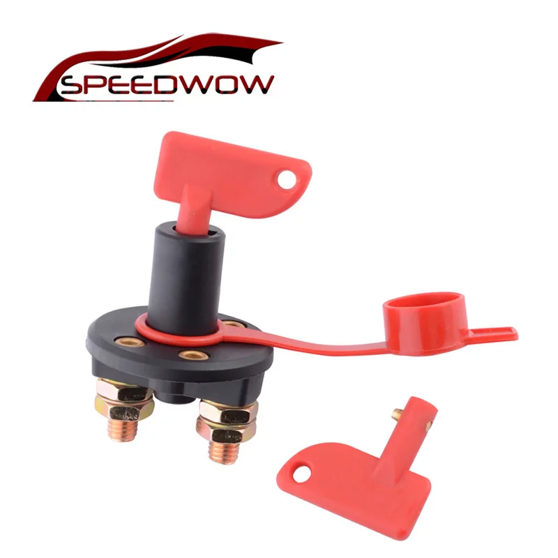 

SPEEDWOW Car Battery Switch High Current Battery Disconnect Isolator Cut Off Switch For Marine Auto ATV Vehicles Interior Parts