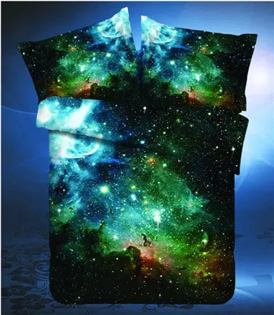 Solstice домашний текстиль 3D космическая Вселенная 4 шт постельные комплекты постельное белье пододеяльник простыня наволочка/Комплект постельного белья - Цвет: LF006
