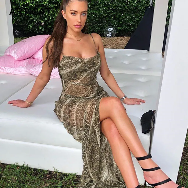 

Articat Print Women Chiffon Maxi Dress 2019 Fashion Transparent Sexy Backless Beach Summer Dress Elegant Club Party Long Dress