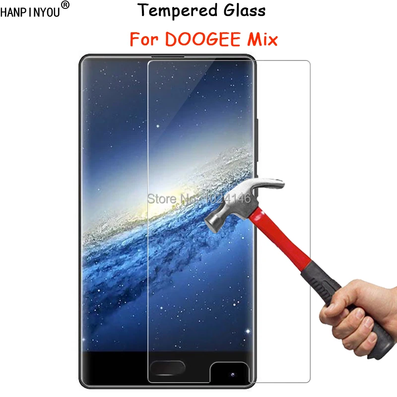 

For DOOGEE Mix 5.5" Clear Tempered Glass Screen Protector Ultra Thin Explosion-proof Protective Film + Cleaning Kit
