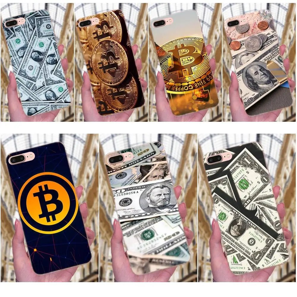 Мягкий модный Чехол для мобильного телефона Биткоин Diy роскошный