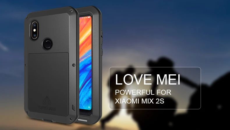 Металлический Алюминиевый Чехол Love Mei для Xiaomi Mix2 Heavy Duty Броня открытый противоударный Водонепроницаемый мощный для Xiaomi Max2 Mix2s Mix2