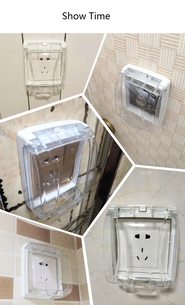 Пластиковый настенный переключатель водонепроницаемый чехол Коробка для 86 типа настенный выключатель и розетка для ванной комнаты кухонный аксессуар защитная коробка