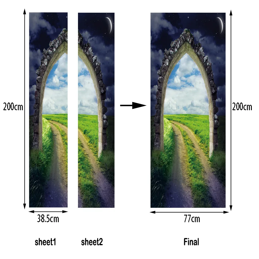 Мусульманская религиозная настенная дверь наклейки дверь гостиная настенные наклейки Настенная Наклейка для дома