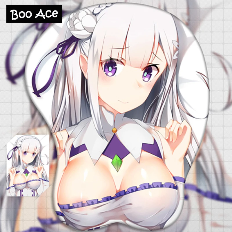 

"Re: Zero" Emilia Anime 3D Oppai Mouse Pad Wrist rest