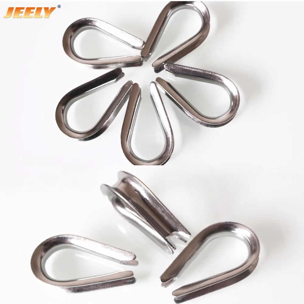 أوروبا 10 قطعة 2/3/4/5/6/8/10/12/14 /16/18/20/22 مللي متر الفولاذ المقاوم للصدأ سلك حبل رفع كشتبان ل البحرية/قارب الأجهزة