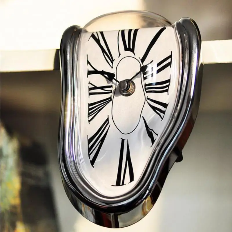 

Vintage Surrealist Retro Distorted Clock Right Angle Wall Clocks Melting Clocks Home Decor Relogio De Parede