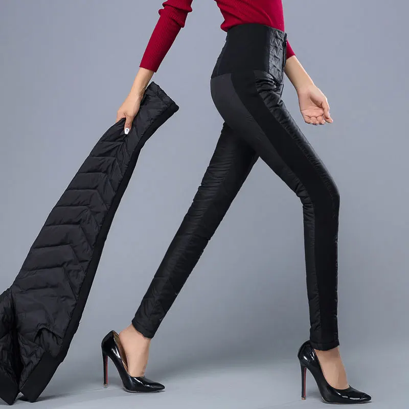 Женские зимние брюки с высокой талией размеры до 4XL|woman pants trousers|down trousersfashion trousers |