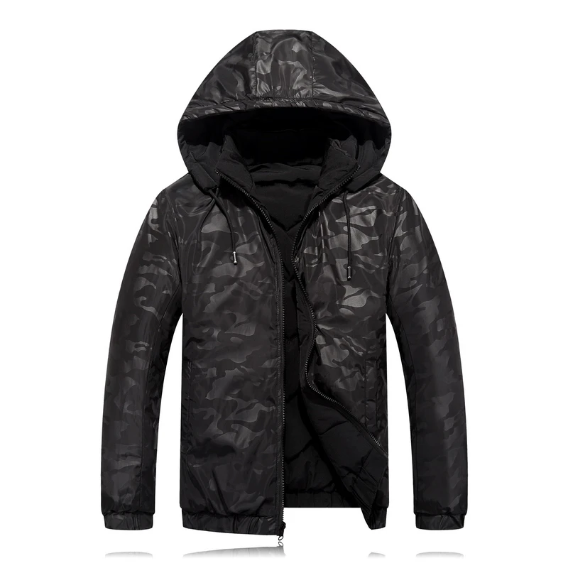 4XL 9XL зимняя мужская куртка Двусторонняя одежда черное Мужское пальто дешевая