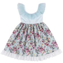 Платье для маленьких девочек; коллекция года; брендовые летние костюмы принцессы без рукавов с цветочным рисунком; детская одежда; праздничное платье для маленьких девочек; Vestidos