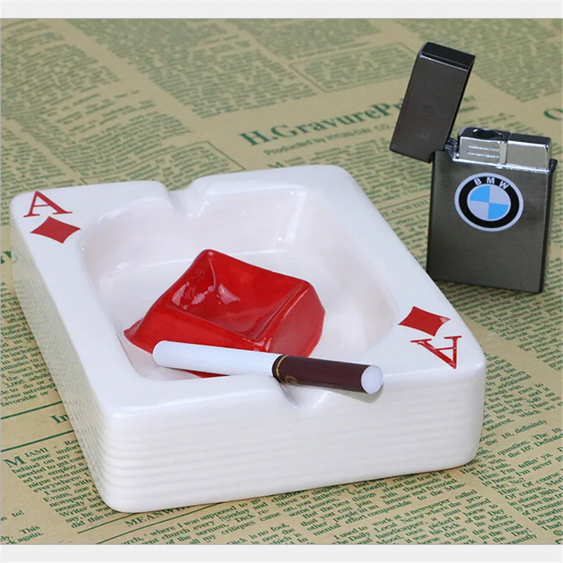 New creative ceramic ashtrays Poker style ashtray ashtray
