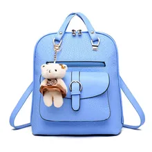 Korean Style Rivet Multi-pocket Women Backpack PU Leather Double Zipper Girls Daily Backpack Large Capacity School Backpacks