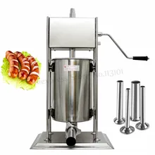Коммерческая Машина из нержавеющей стали 15 литров, вертикальная ручная колбасная машина для приготовления колбасы
