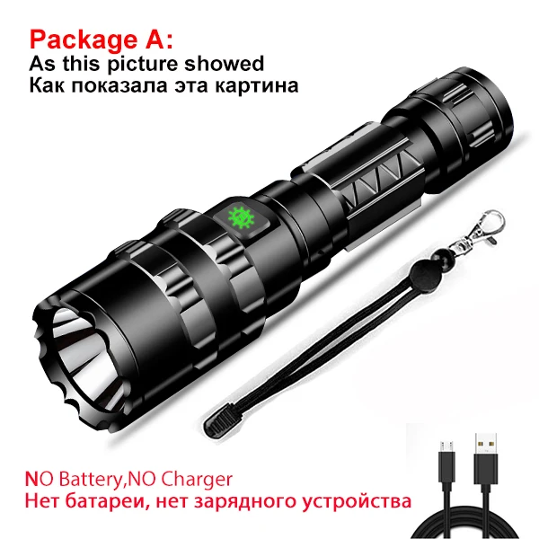 2000лм алюминиевый светодиодный тактический светильник с зарядкой от USB фонарь Водонепроницаемый 5 светильник ing режимы фонарь L2 светильник-вспышка лампа 18650 - Испускаемый цвет: A