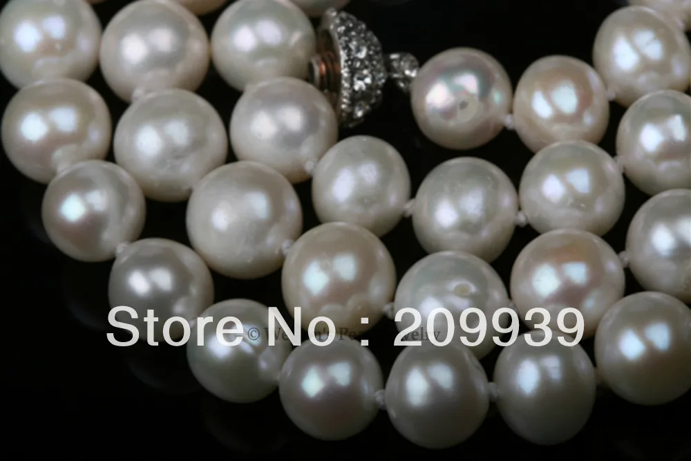 

huij 001892 7.5-8MM NATURAL WHITE CULTURED FRESHWATER PEARL CHOKER NECKLACE MAGNETIC CLASP