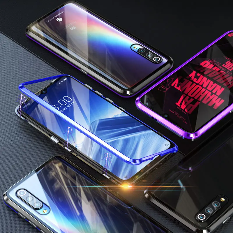 Глобальный Магнитный чехол для Xiaomi Mi9 mi 9 прозрачный задней панели из стекла