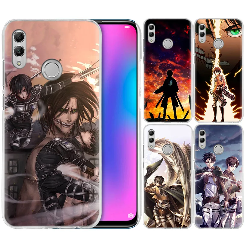 

Attack on Titan Anime Case for Huawei Honor 8X Y9 9 10 Lite Play 8C 8S 8A Pro V20 20i 10i Y6 Y7 2019 Hard PC Phone Cover Coque