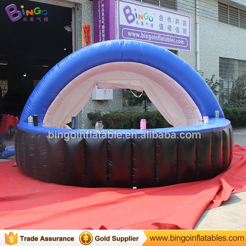  High quality PVC material 4x4x2.5m inflatable kiosk tent for party prop customized inflatable bar c