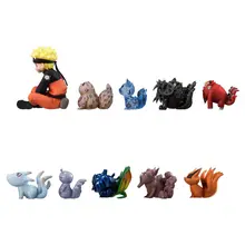WVW 10pcs/Set Hot Sale Anime Heroes Naruto Uzumaki Naruto kyuubi Model PVC Toy Action Figure Decoration For Collection Gift