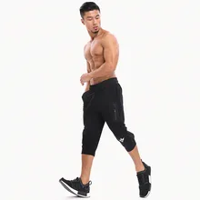 Новинка, мужские шорты, мужские тонкие короткие брюки, для фитнеса, бодибилдинга, для бега, мужские фирменные прочные спортивные штаны, для фитнеса, тренировки, хлопковые шорты