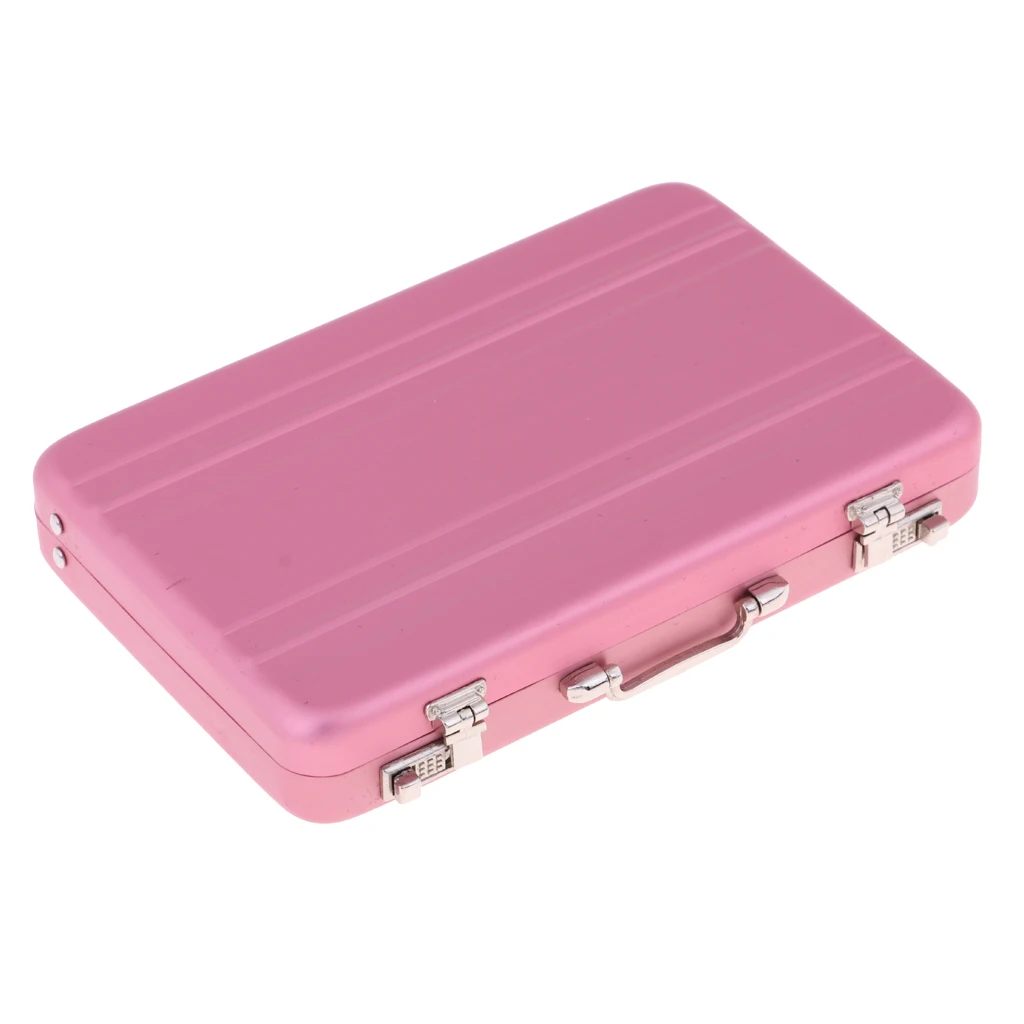1/12 Dollhousepretend play Travel Metal pink Suitcase toy great dollhouse decoration Pink suit for 1/8 1/12 dolls