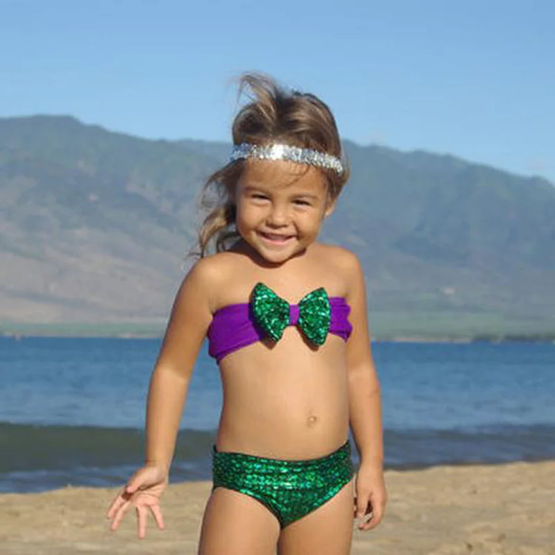 

Girl Mermaid Tail Ariel Princess Costume Halloween Costumes for Kids Swimwear Set Cosplay Size S M L XL XXL