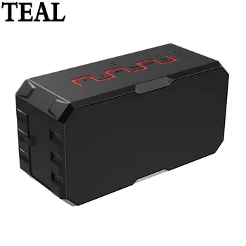 

Free shipping Teal Sport Wireless Outdoor Bluetooth Speaker Support TF Card mic Waterproof IP67 2600mah Power Bank Russia