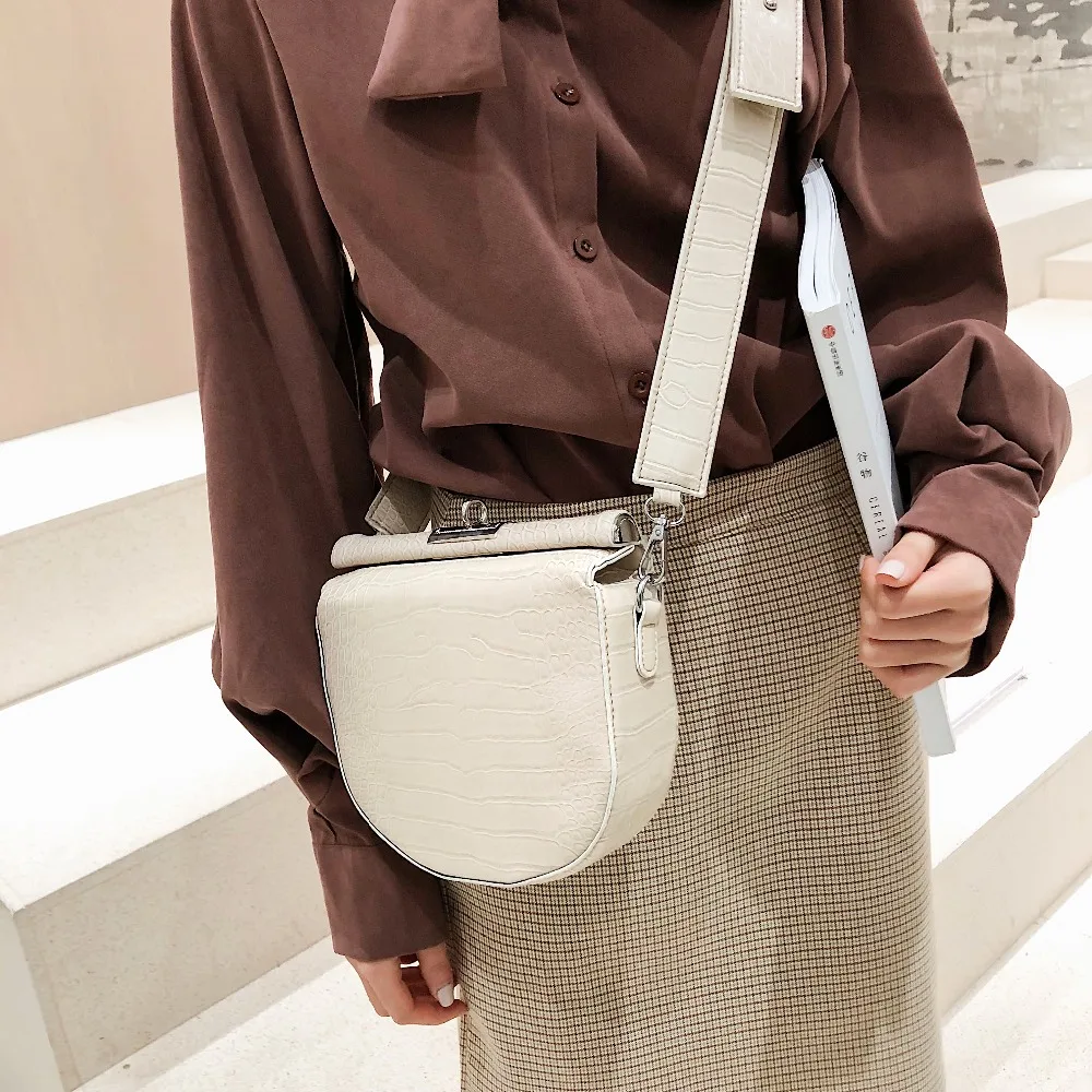 الفاخرة التمساح نمط بو الجلود Crossbody حقائب للنساء 2019 صغيرة السيدات صغيرة المحافظ و حقائب الإناث عبر الجسم حقيبة
