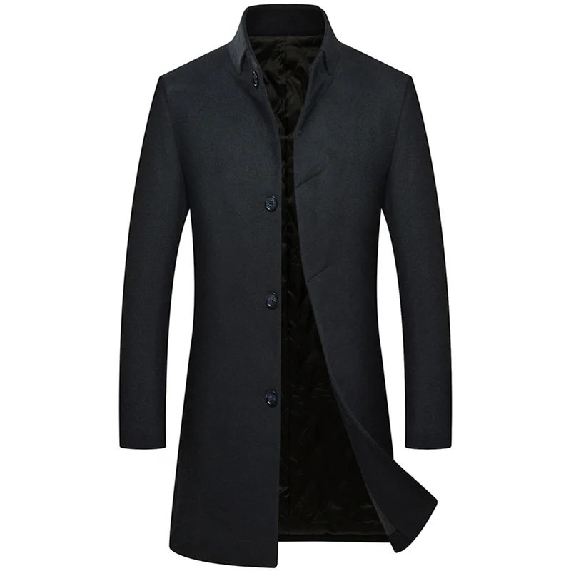 2018 Men Winter Long Single Breasted Wool Overcoat Mens Thick Warm Business Casual Slim men's coat Jackets Trench Coat M-XXXL 2018 Men Winter Long Single Breasted Wool Overcoat Mens Thick Warm Business Casual Slim men's coat Jackets Trench Coat M-XXXL